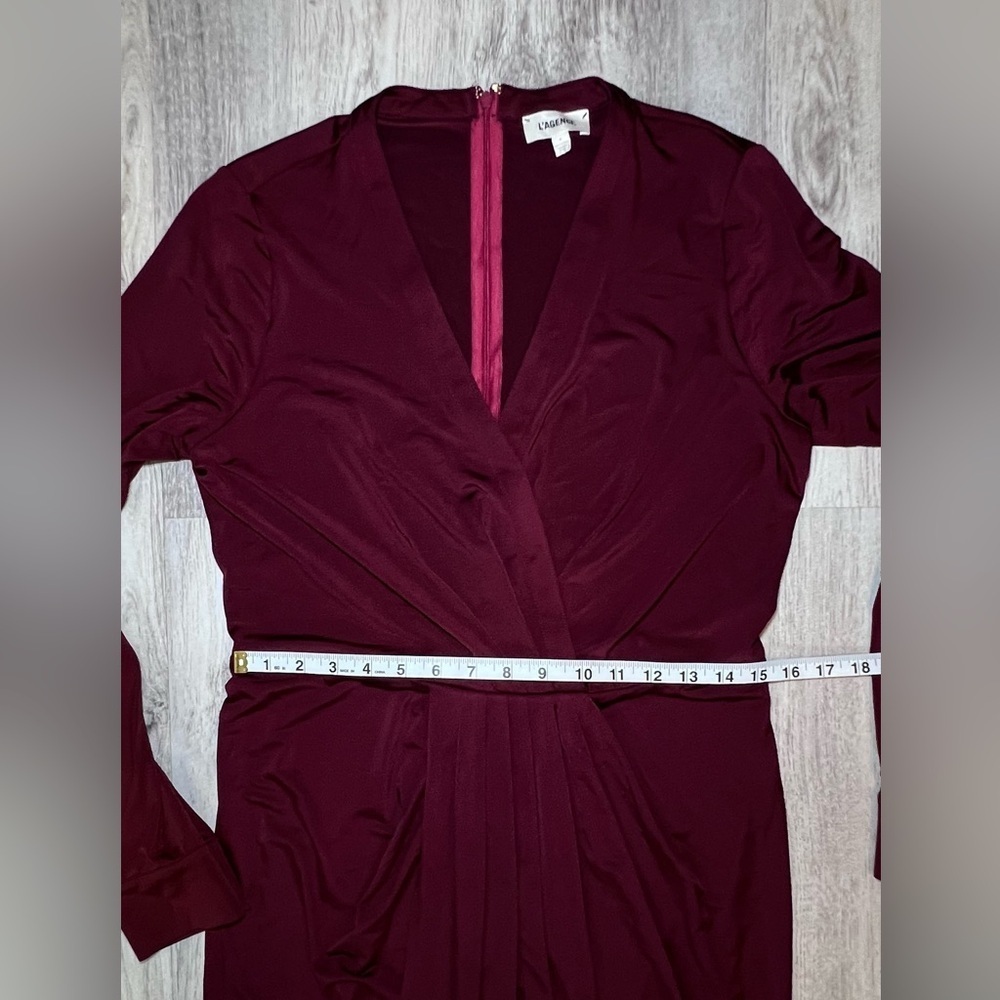 L'Agence Women's Red Thea Twist Front Column Gown Size 8 - Picture 7 of 10